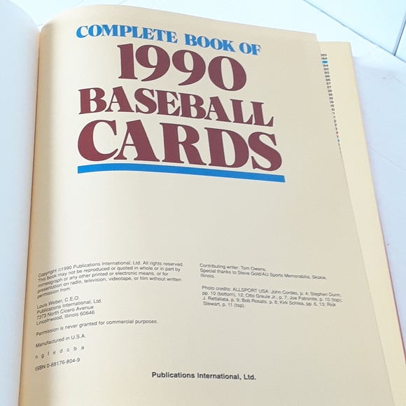 Vintage 1990 Complete Book Of 1990 Baseball Cards - Picture 13 of 15